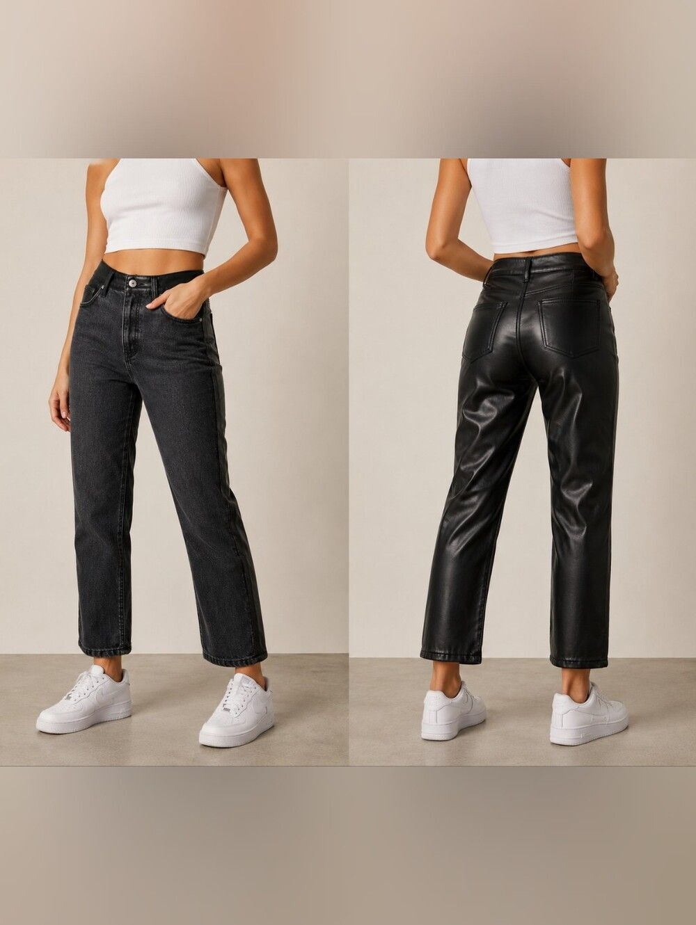 Abercrombie & Fitch Curve Love Ultra High Rise Ankle Straight Jeans 33/16S Black